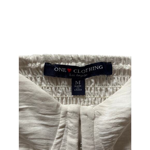 Women’s White Corset Style Ruffle Hem Top Size M— Y2K Aesthetic | Coquette Style - Picture 7 of 10